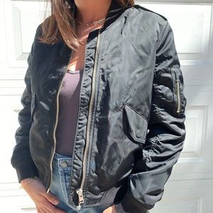 Black Bomber Jacket